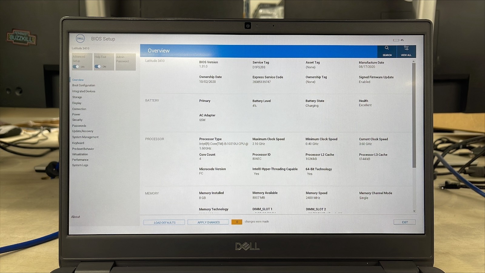 Dell Latitude 3410 14″ Intel Core i5-10210U 8GB RAM 512GB SSD Windows 11 Pro