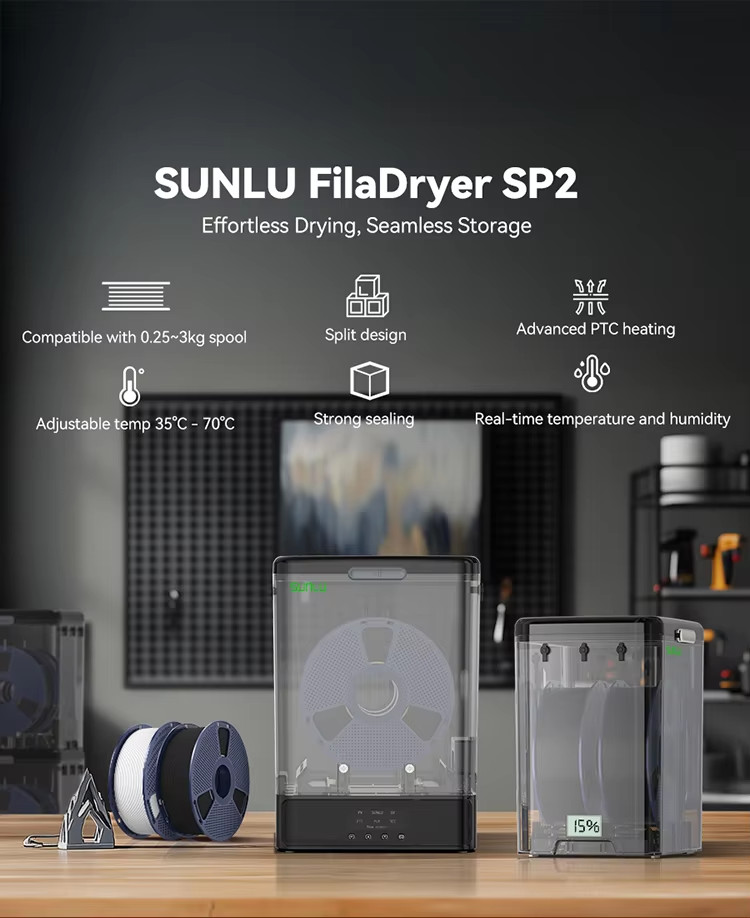 SUNLU FilaDryer SP2 Separable Dryer Box Compatible with 0.25~3KG Filament