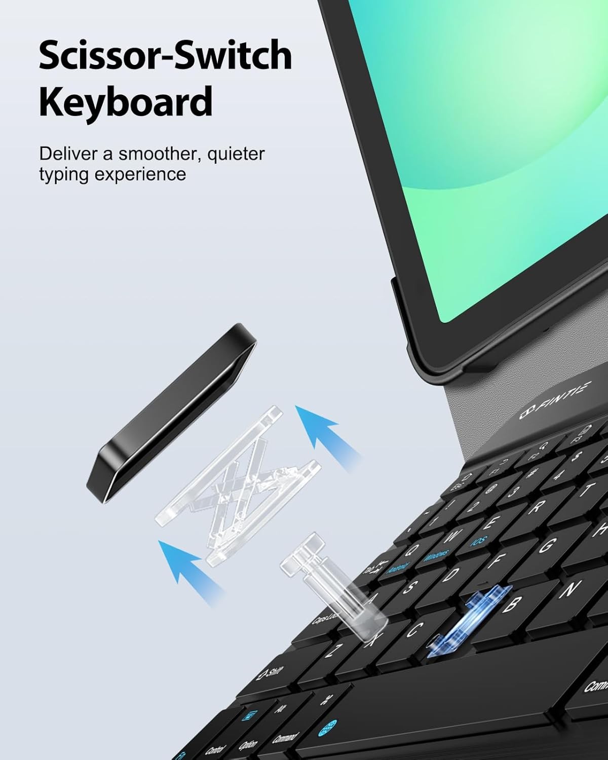 Keyboard Case for Samsung Galaxy Tab A9 Plus 11 Inch 2023 Slim Stand Cover