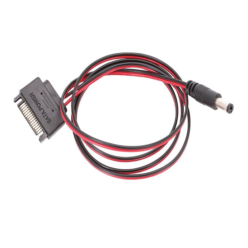 SATA To DC 5.5/2.5 5.5mm 2.5mm Male Converter Power Supply Cable 12V 5A Wire 1m