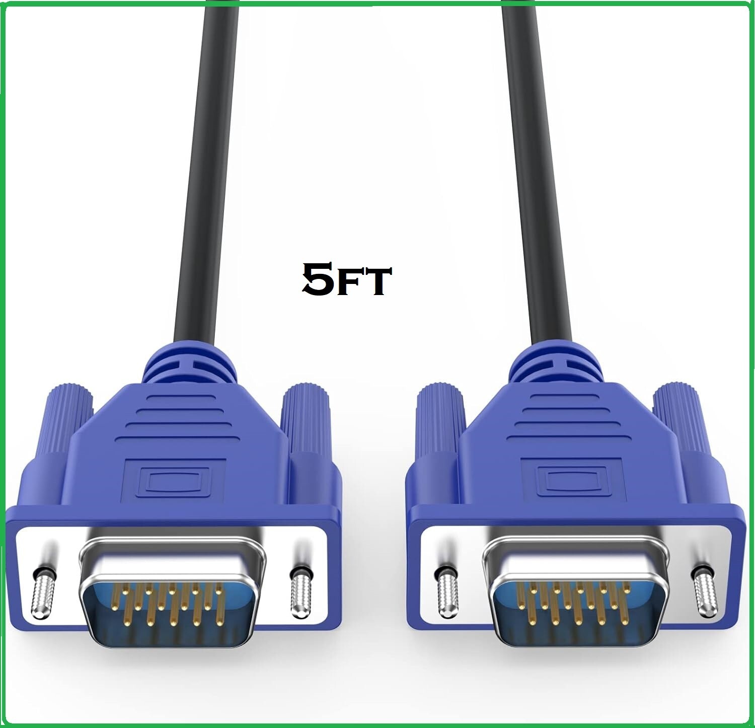 Fast Shipping!! 5FT VGA SVGA Cable Adapter Male to Male LCD PC TV
