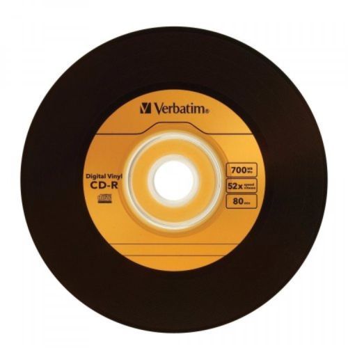 25 VERBATIM 700MB 52X CD-R Digital Vinyl 80Min Media Disc in Paper Sleeves