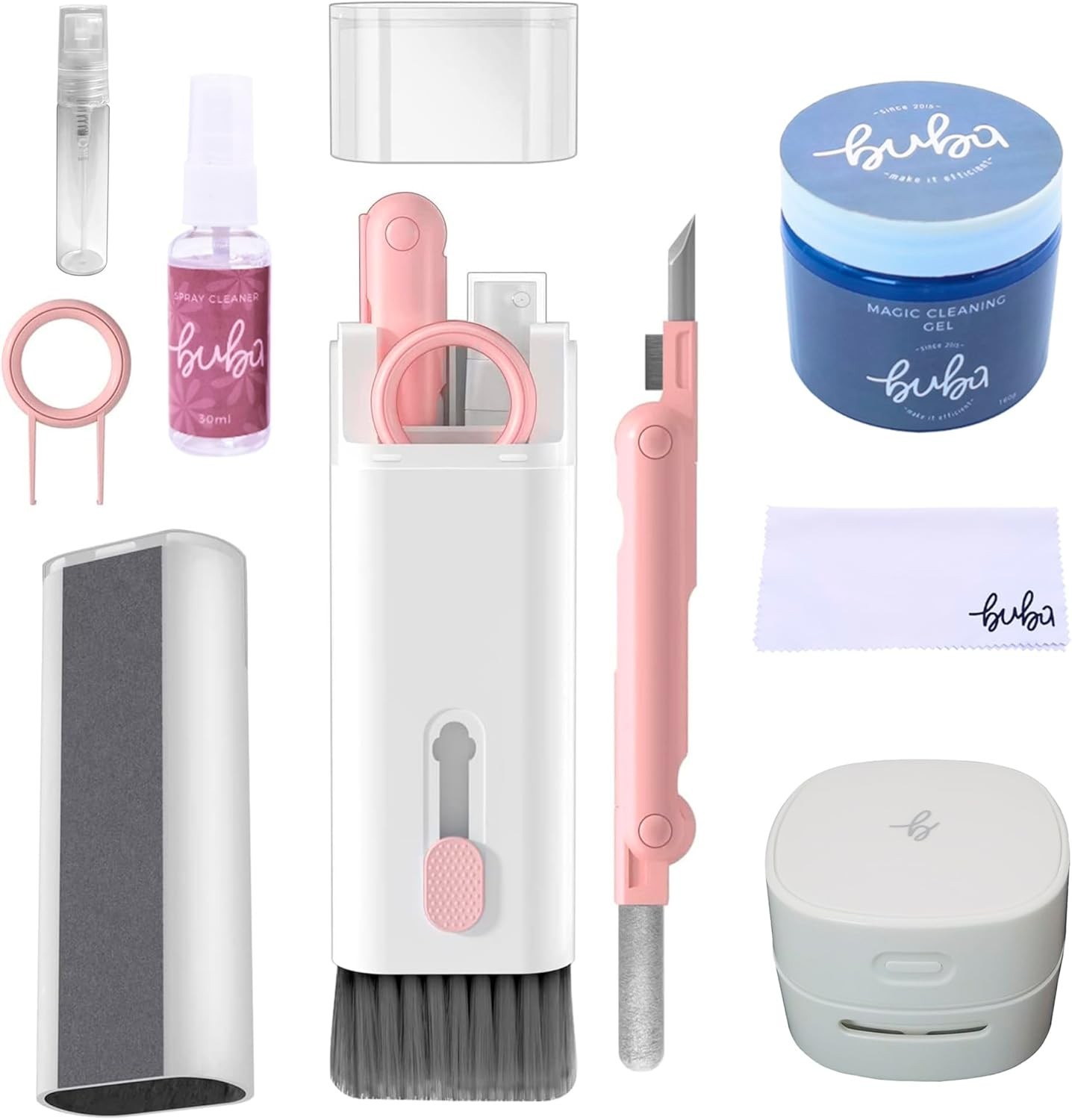 BUBA 7-in-1 Electronic Cleaning Kit with USB Desktop Vacuum – Multi-Device Clean