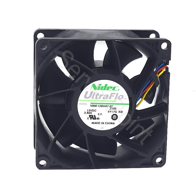 New for Nidec 8038 12V 2.84A V80E12BUA7-07 8cm Fan Winds of Violence 80*80*38mm