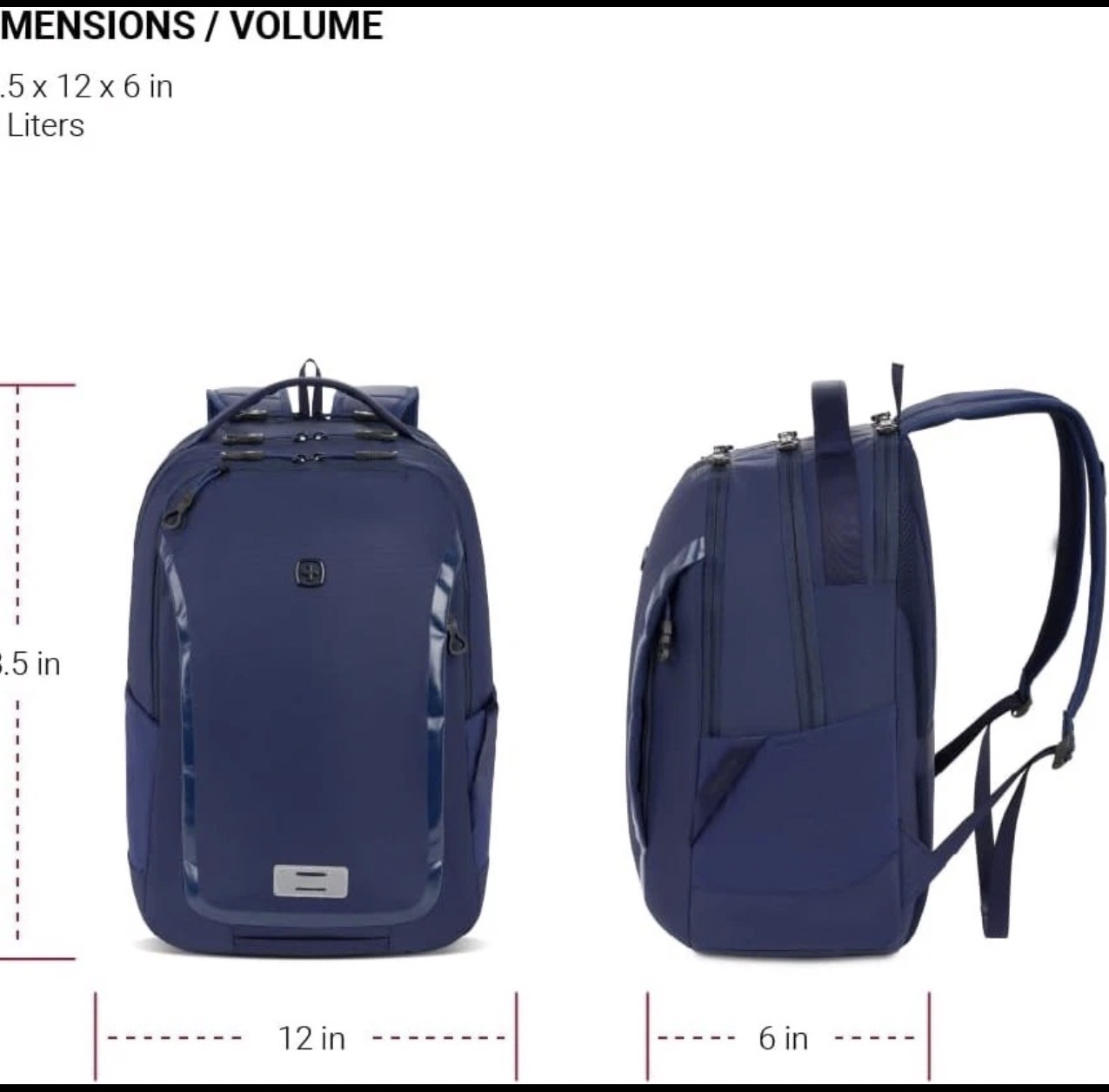 SwissGear Shield Laptop Backpack Navy 18.5″ Inch New