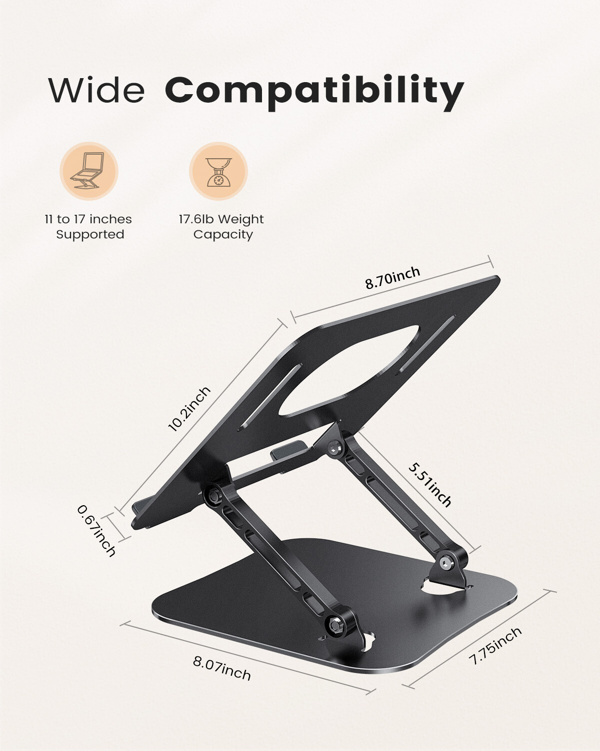 Universal Laptop Phone Stand Notebook Holder Tablet Riser Stand Adjustable Mount
