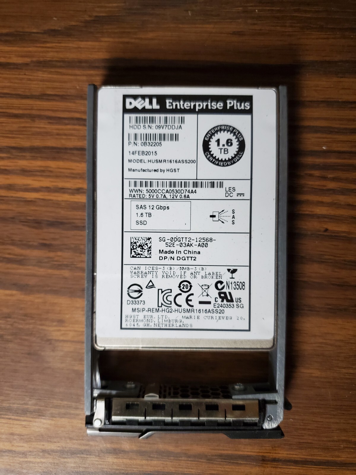 Dell Compellent 0DGTT2 1.6Tb SAS 12Gbps 2.5″ SSD