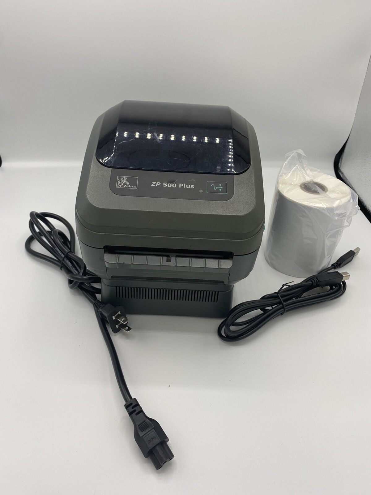 Zebra ZP500 Plus/ZP500 Label Thermal Printer with Cables & Labels VERY GOOD