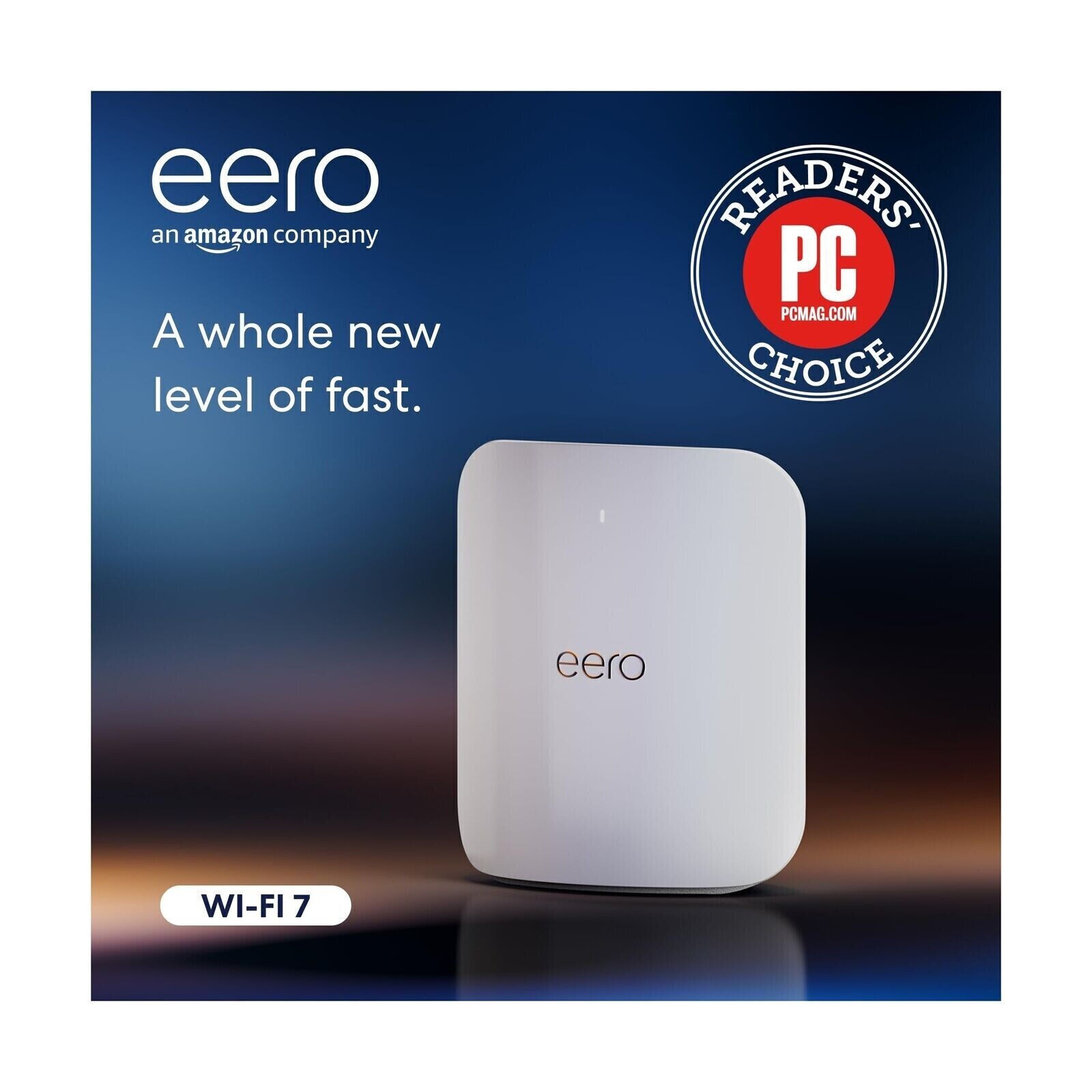 eero Max 7 Tri-Band Mesh Wi-Fi 7 Router – 10 Gbps Ethernet – White