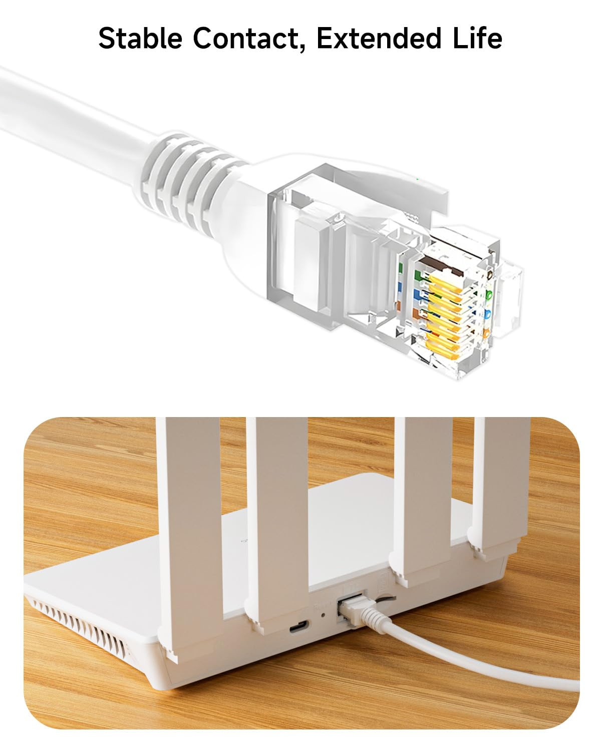 Cat 6 Ethernet Cable 100 Ft, 10Gbps Support Cat7 Cat5E Network, Long Internet LA