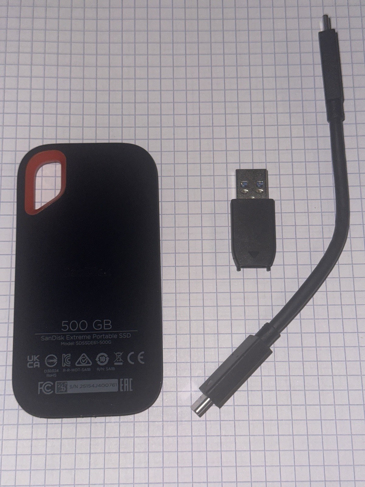 SanDisk Extreme V2 500GB USB-C SSD (SDSSDE61-500G-G25) READ DESCRIPTION