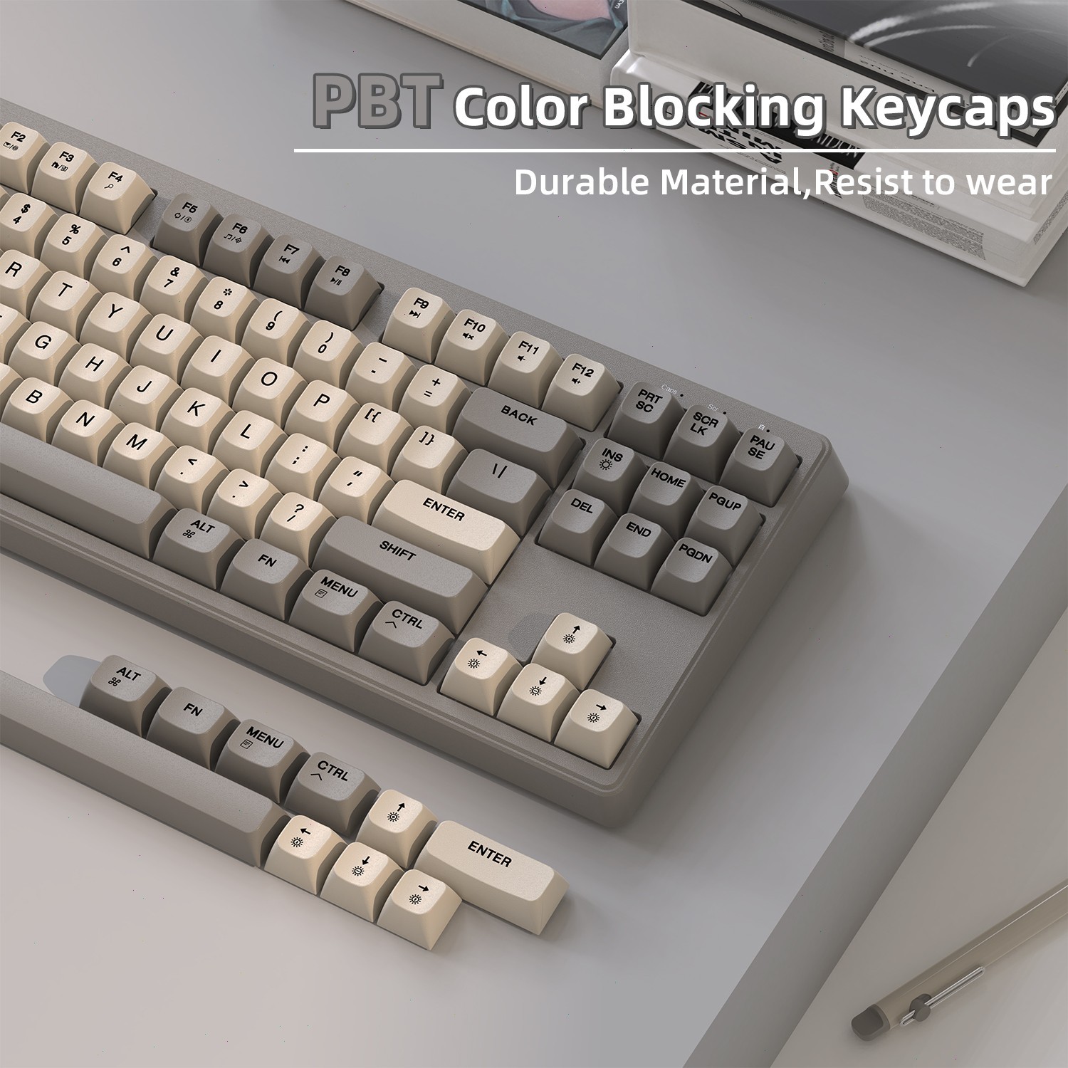 80% TKL Wireless Membrane Gaming Keyboard Dual Mode Silent PBT Keys for PC Mac