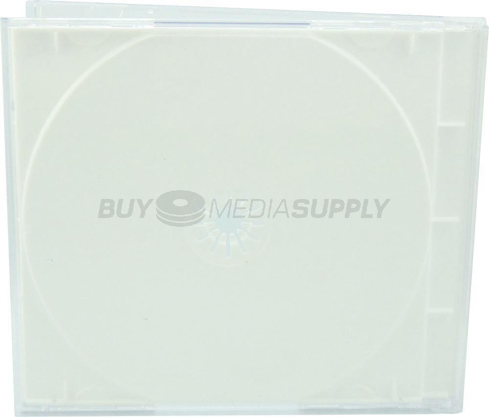 10.4mm Standard White 1 Disc CD Jewel Case Lot