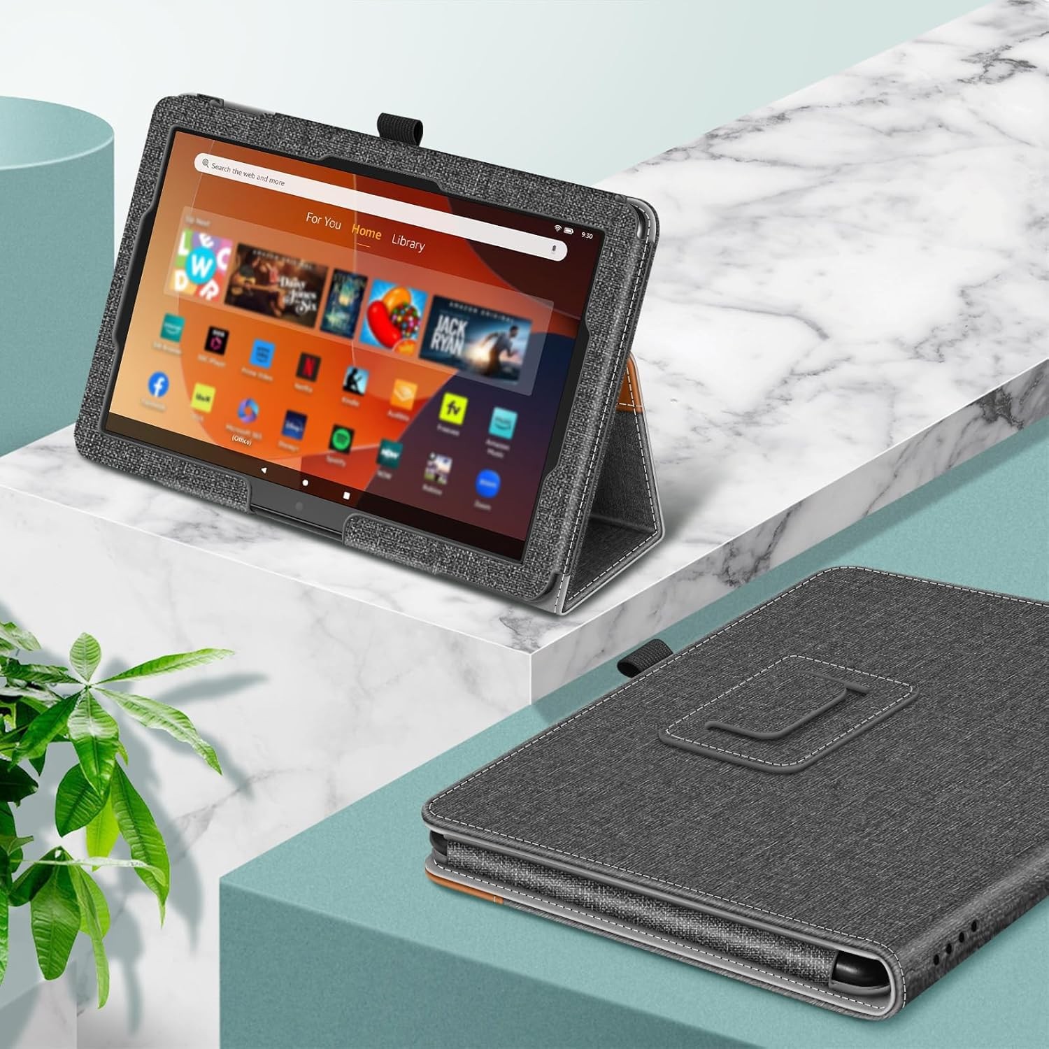 Folio Case for Amazon Fire HD 10/10 Plus Tablet 13th 2023/11th 2021 Stand Cover