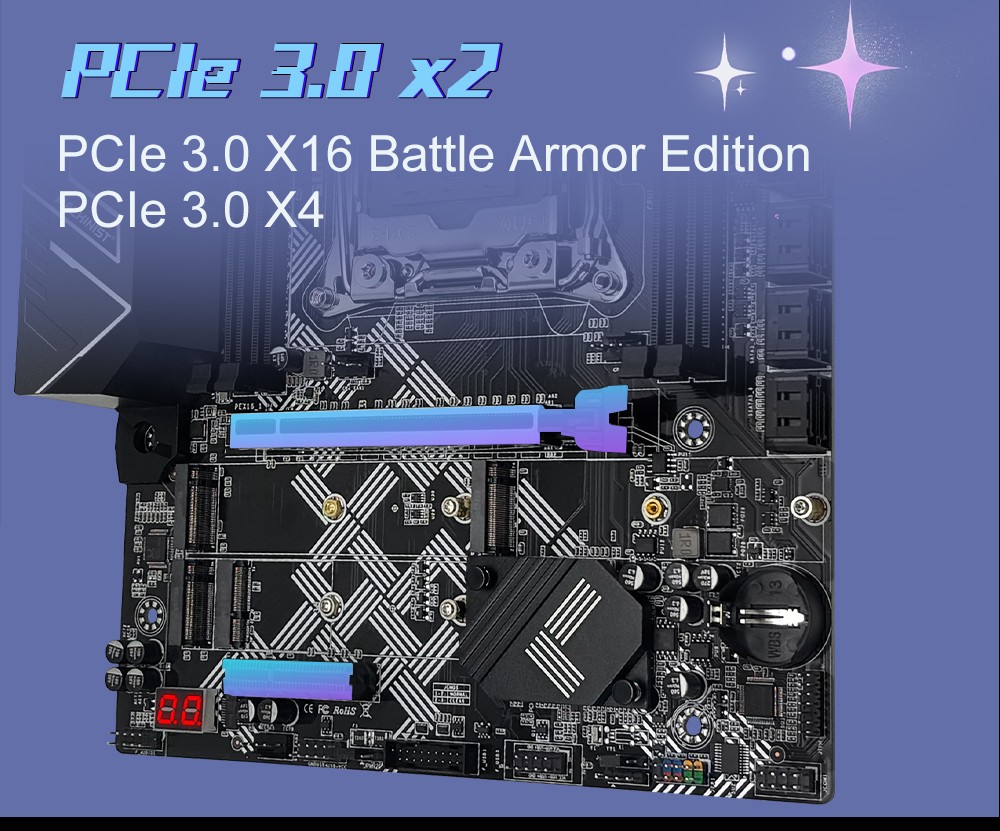 X99 V9S LGA 2011-3 Motherboard DDR4 with PCIe 3.0 SATA 3.0 TPM 2.0 M.2 slot