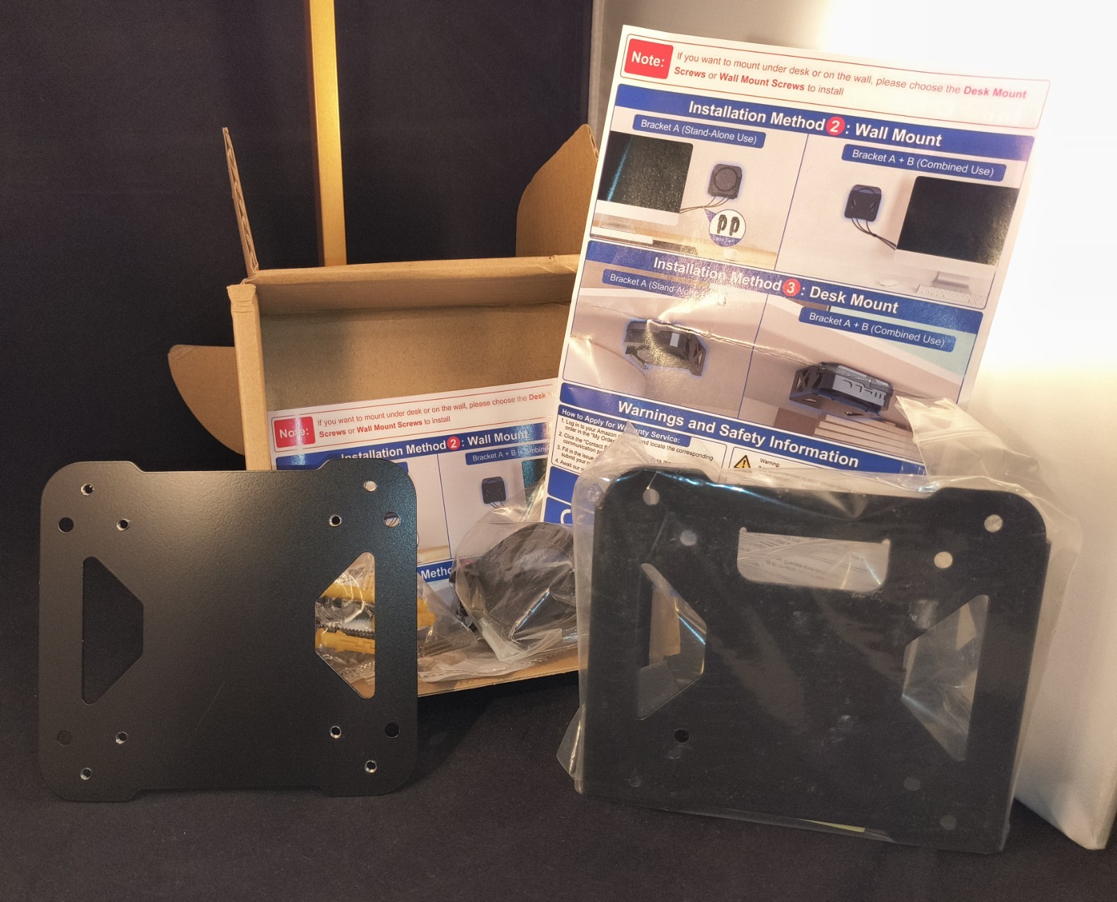 Shock Resistant Metal Mini PC Mount for Seamless Wall/Input Desk Installation