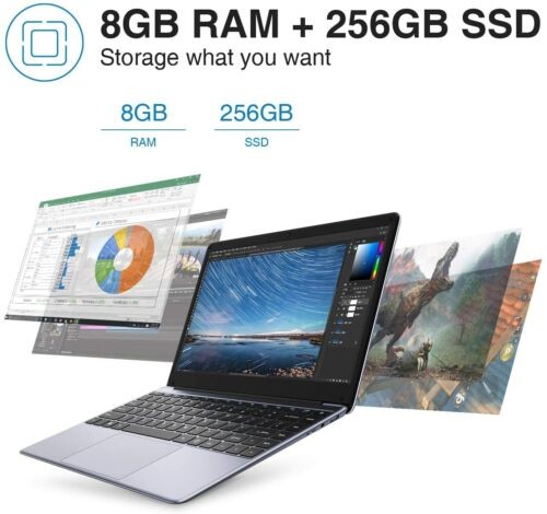 CHUWI 14.1” FHD Laptop – Intel Celeron N4020 with 8GB Memory – 256GB SSD