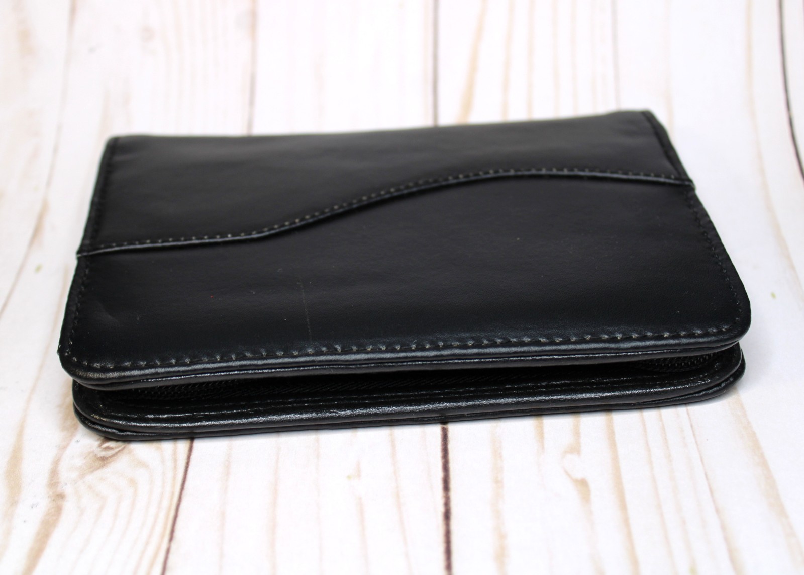 Vintage New Zippered Black Leather PDA Case – OES-CAS / 167288-01
