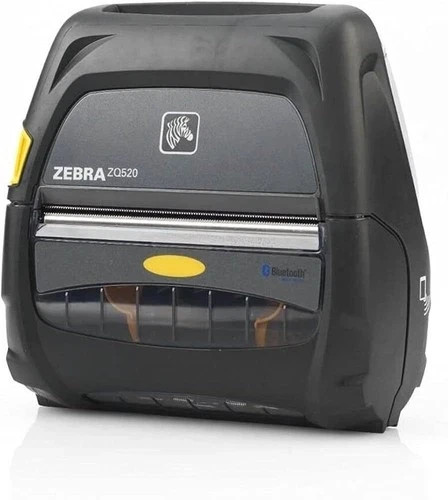 Zebra ZQ520 Direct Thermal Printer, bluetooth, DC adapter and battery eliminator