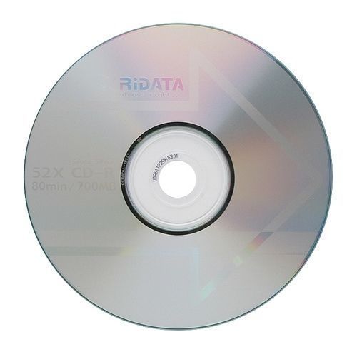 100 RITEK RIDATA 52X Blank CD-R CDR Branded Logo 700MB Recordable Media Disc