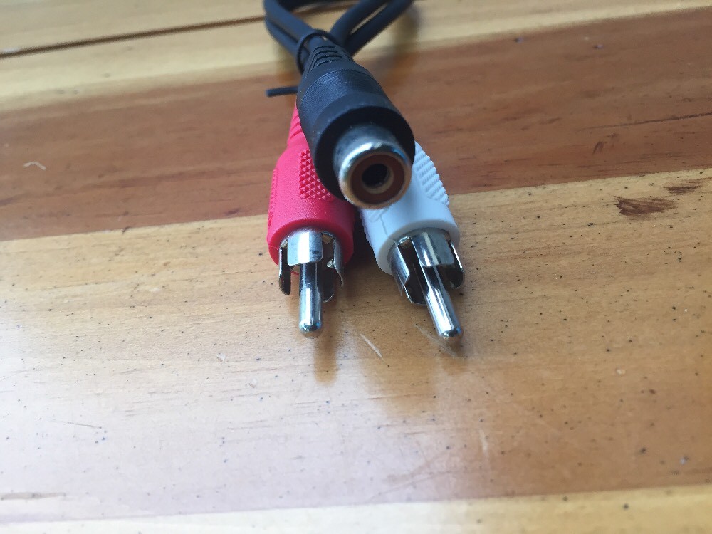 6″ ‘ Y ‘ ——- RCA splitter cable dual male to 1 female