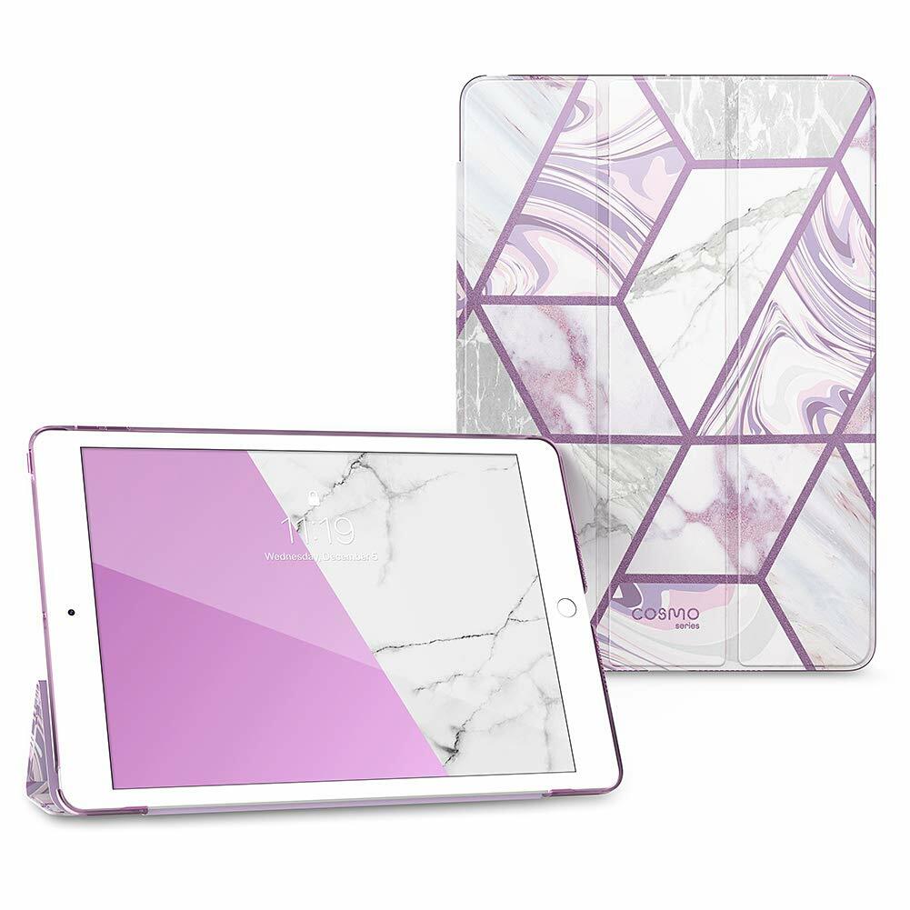 For iPad 10.2″ iPad 7th/8th/9th Gen i-Blason Trifold Stand Case Translucent Back