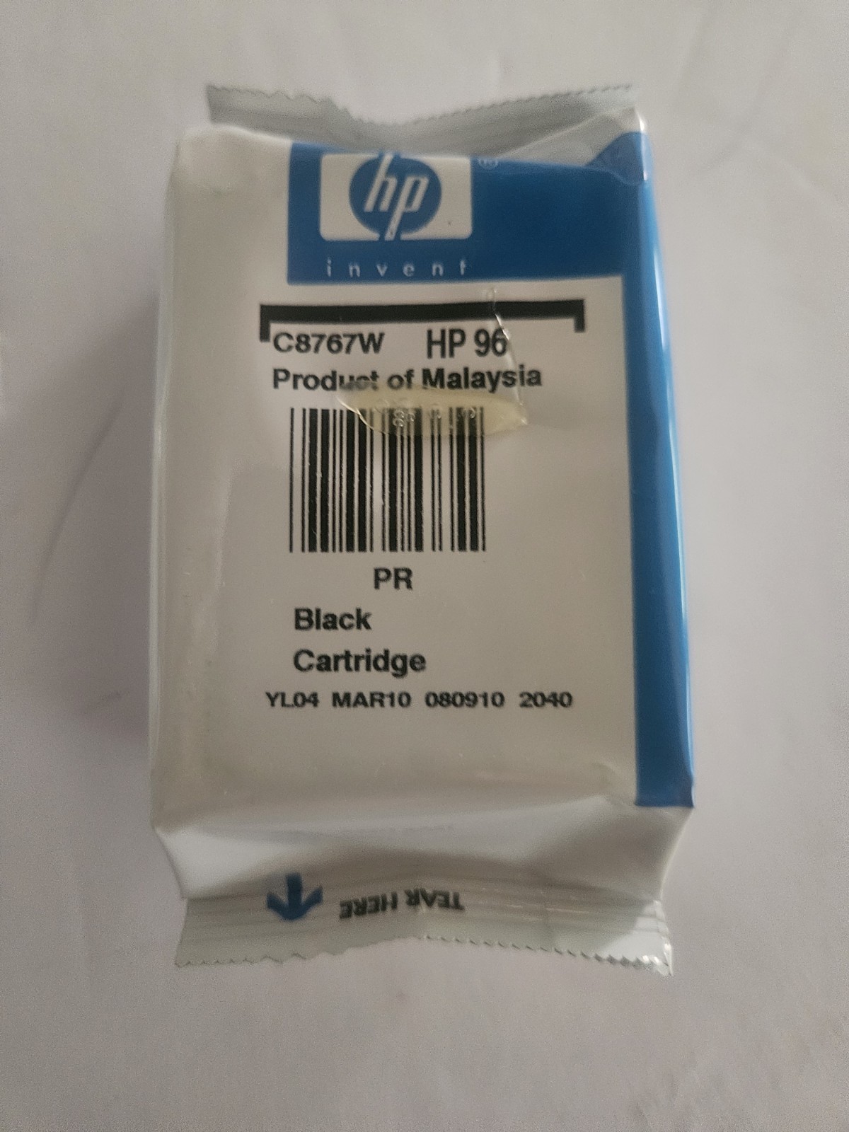 Genuine HP 96 Black Ink Cartridge C8767WN EXP 2010 Only 1 Pack