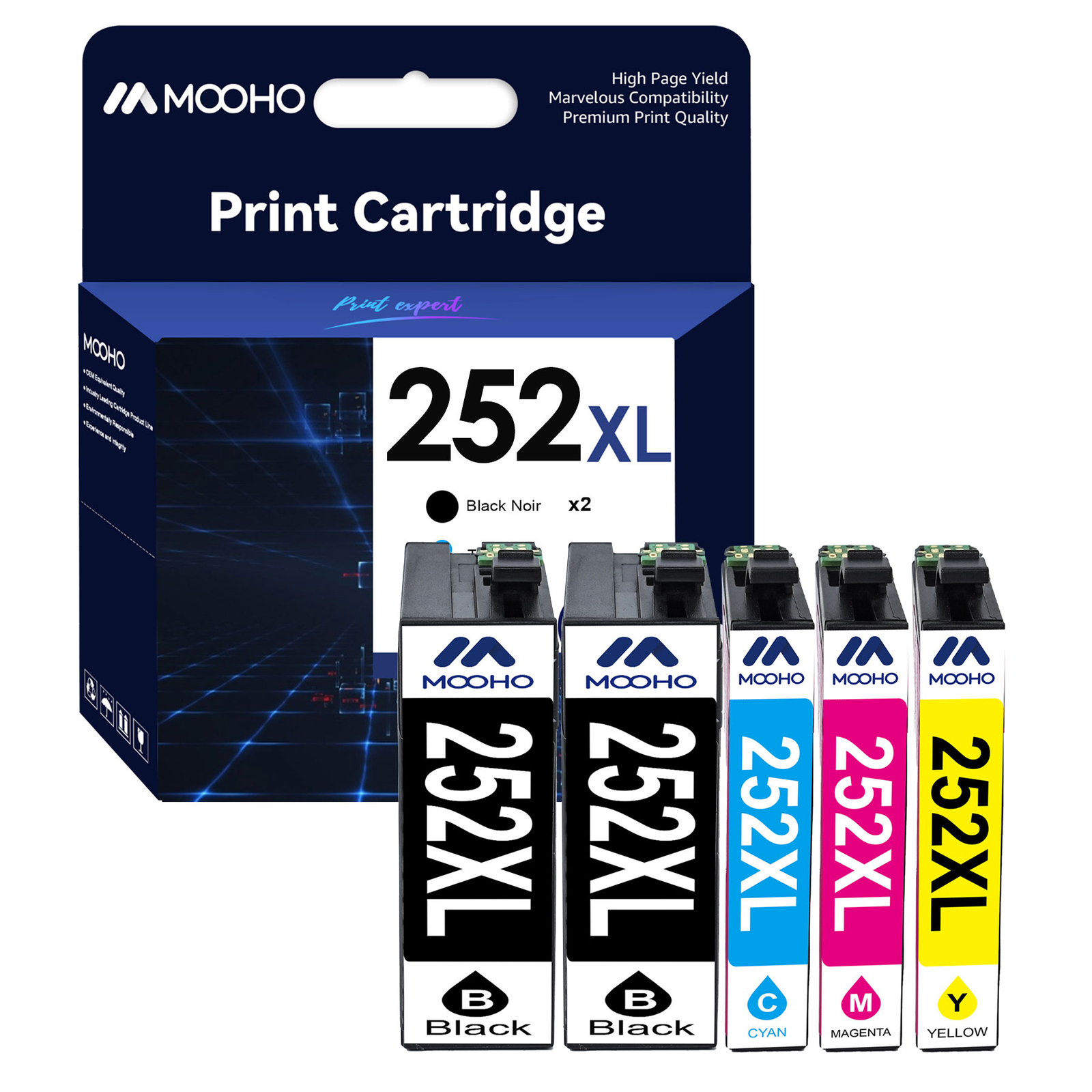 252XL Ink Cartridges Replacement for Epson work with WF-3620 WF-3640 WF-7110
