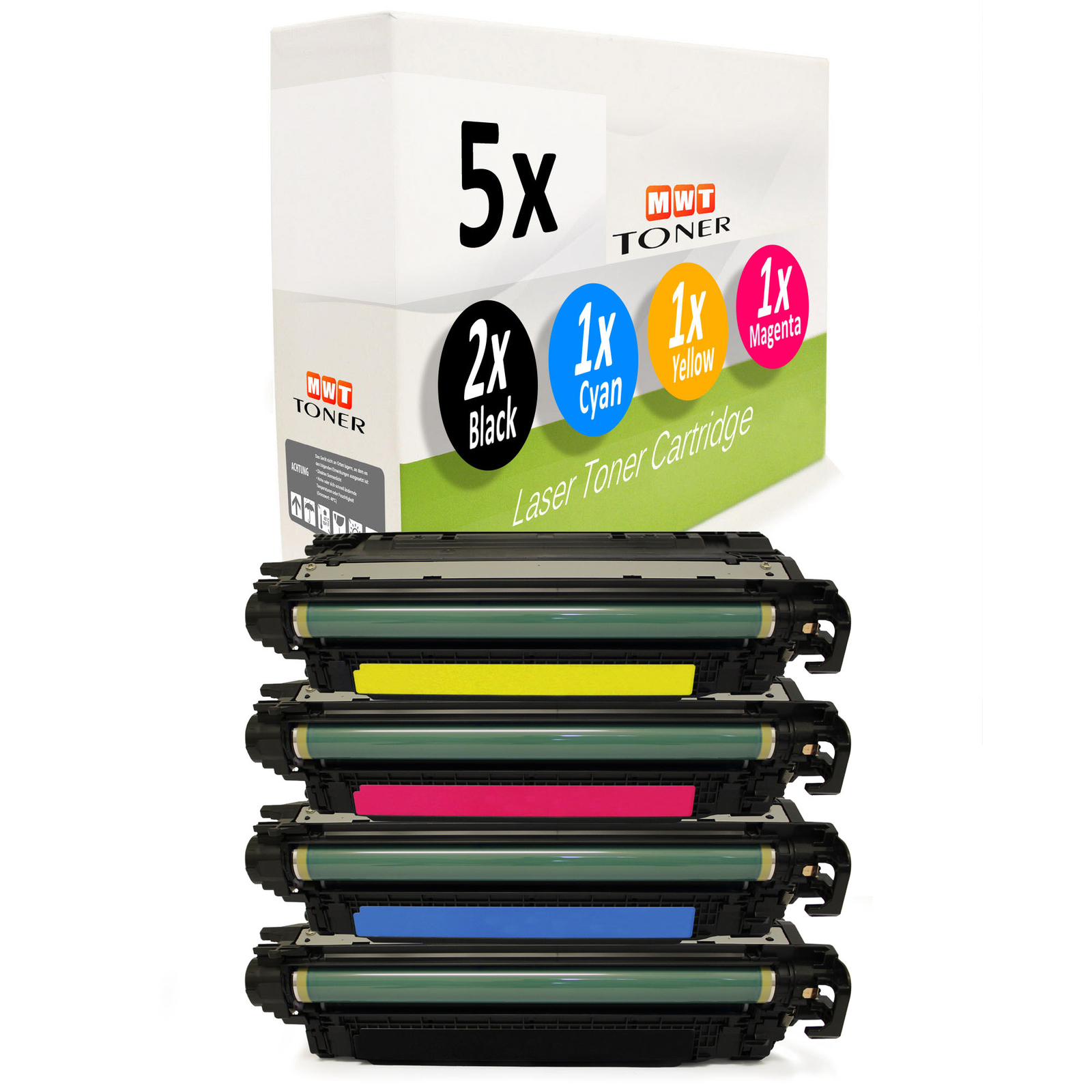 5X MWT Cartridge Alternative For HP CE340A CE341A CE342A CE343A 651A CE340A-43A