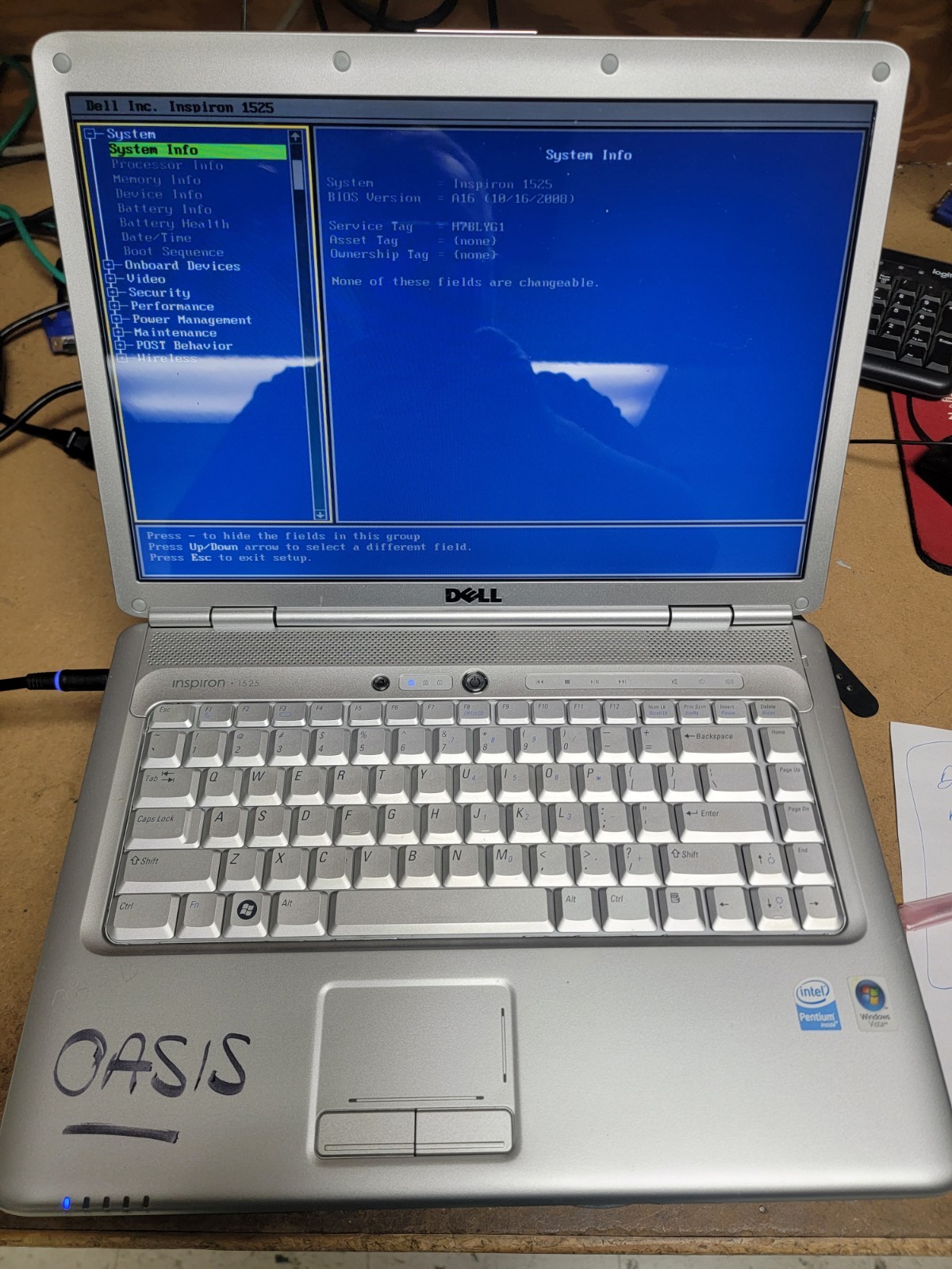 DELL INSPIRON 1525 LAPTOP DUAL CORE 2GHZ 2GB RAM – FOR PARTS OR REPAIR – #2