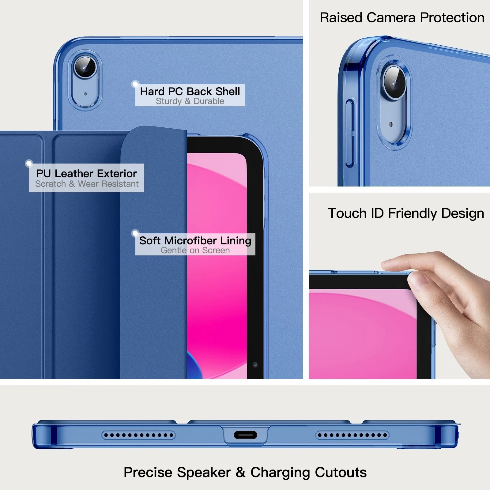 JETech Case for iPad (A16) 11th/10th Generation (2025/2022) with Auto Wake/Sleep