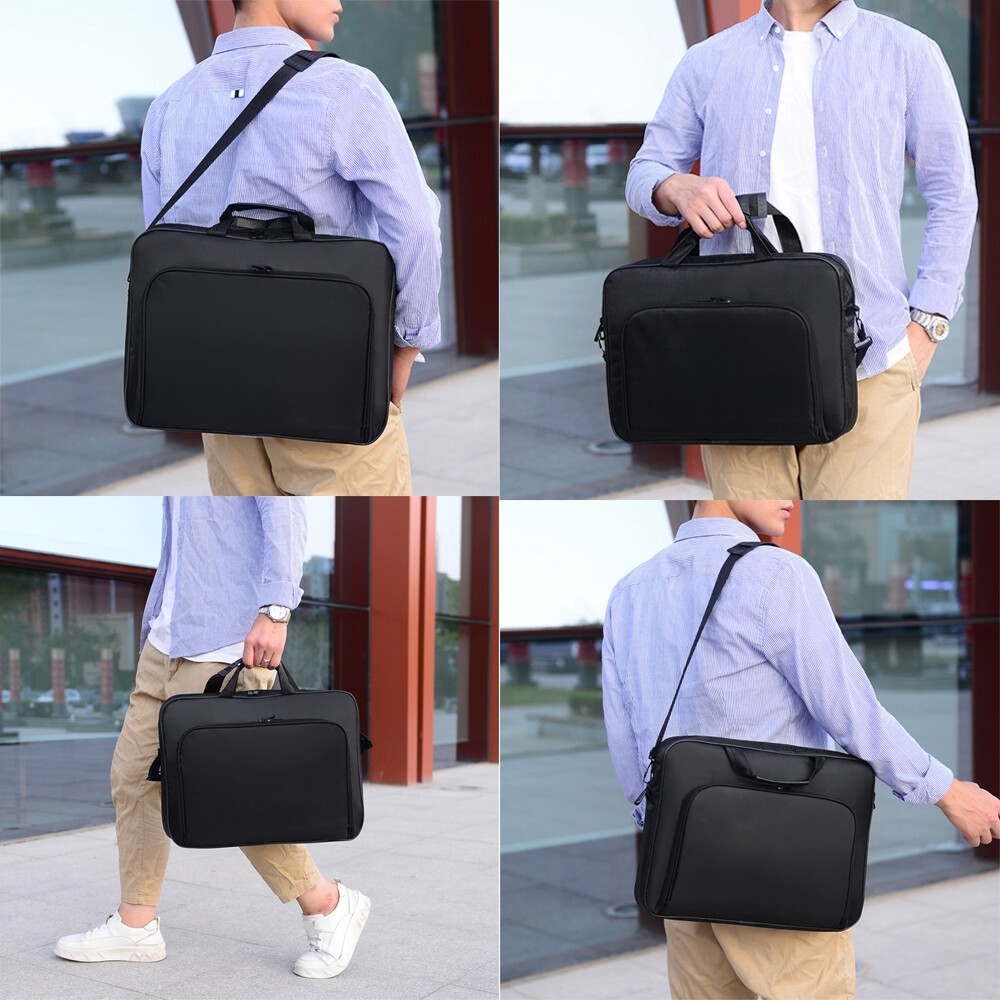 Black Laptop Bag Case W/Shoulder Strap For 13″14″15.6″ HP/Lenovo/ Asus/Macbook