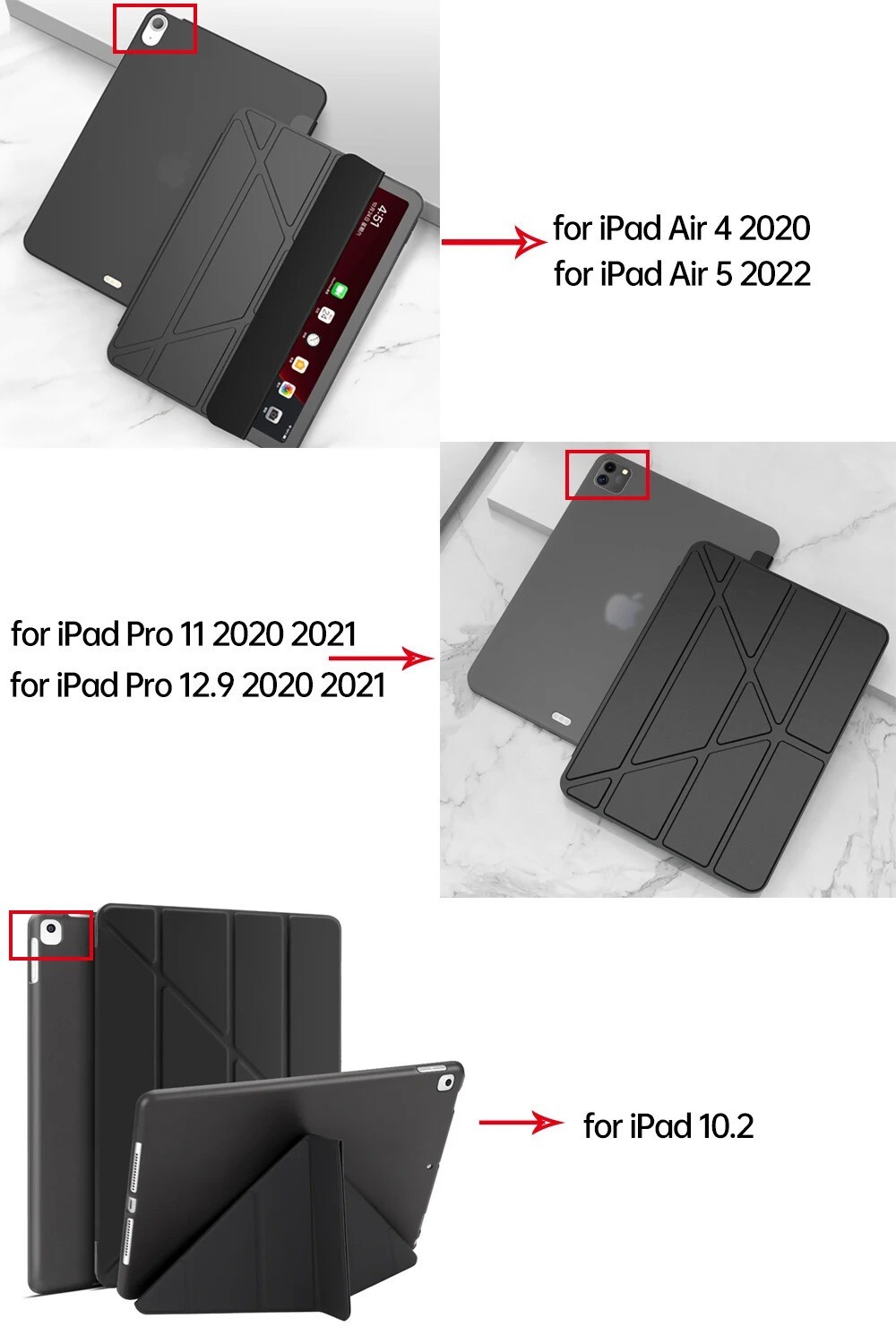 Leather Case for iPad 2th 3th 4th 5th 6th Generation 9.7″ Flip Desk Stand Cover