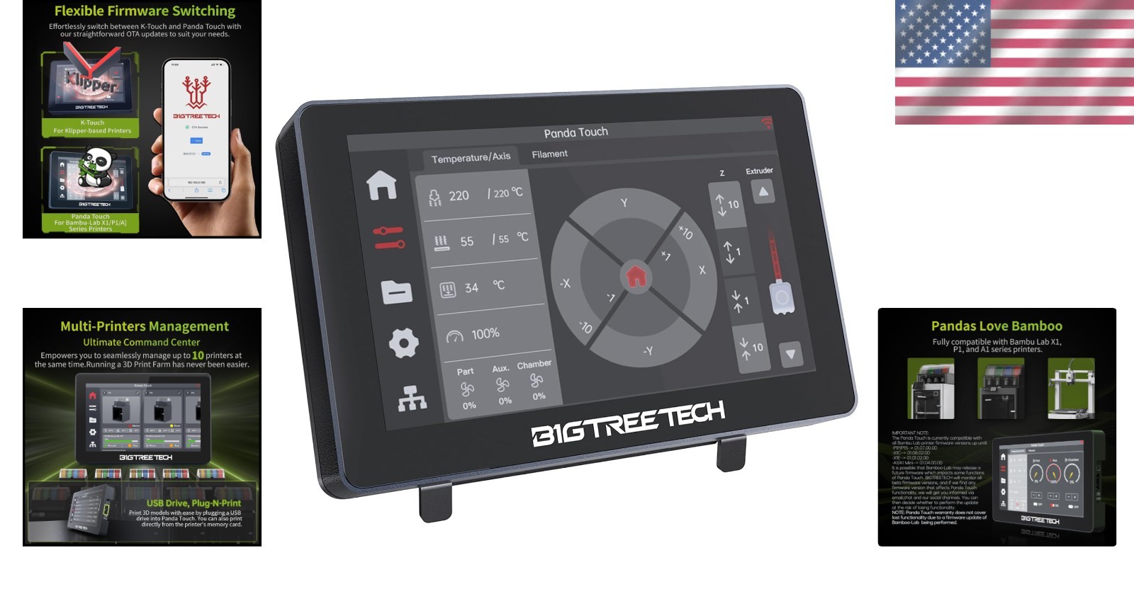 Wireless 3D Printer Control with Panda Touch – Compatible with Bambu-Lab Models#