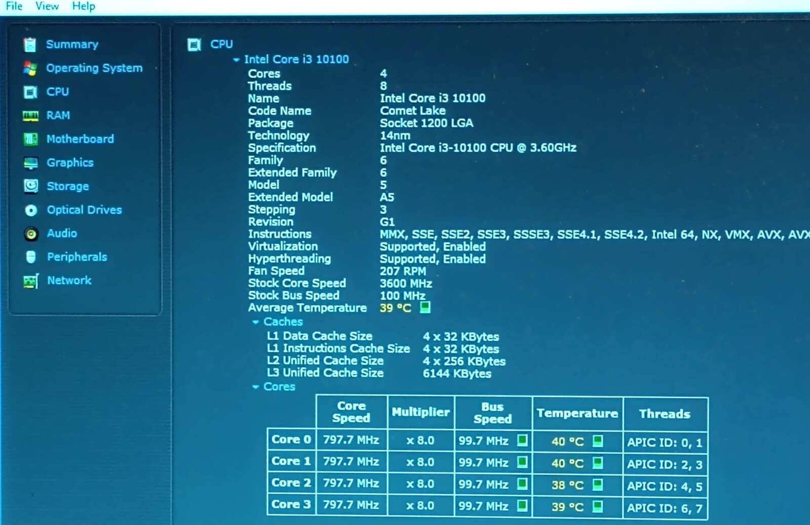 SRH3N – Intel Core i3-10100 4 Core 3.6 GHz LGA 1200 Intel UHD Graphics CPU