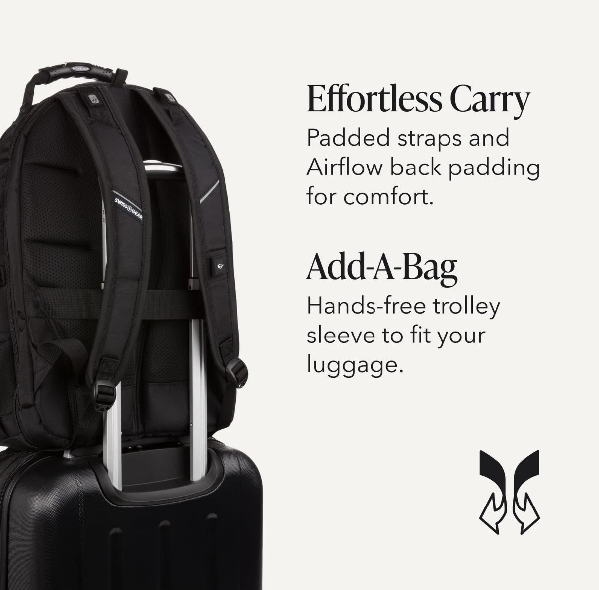 SWISSGEAR 1900 ScanSmart 17” Laptop Backpack Black TSA Travel Computer Bag