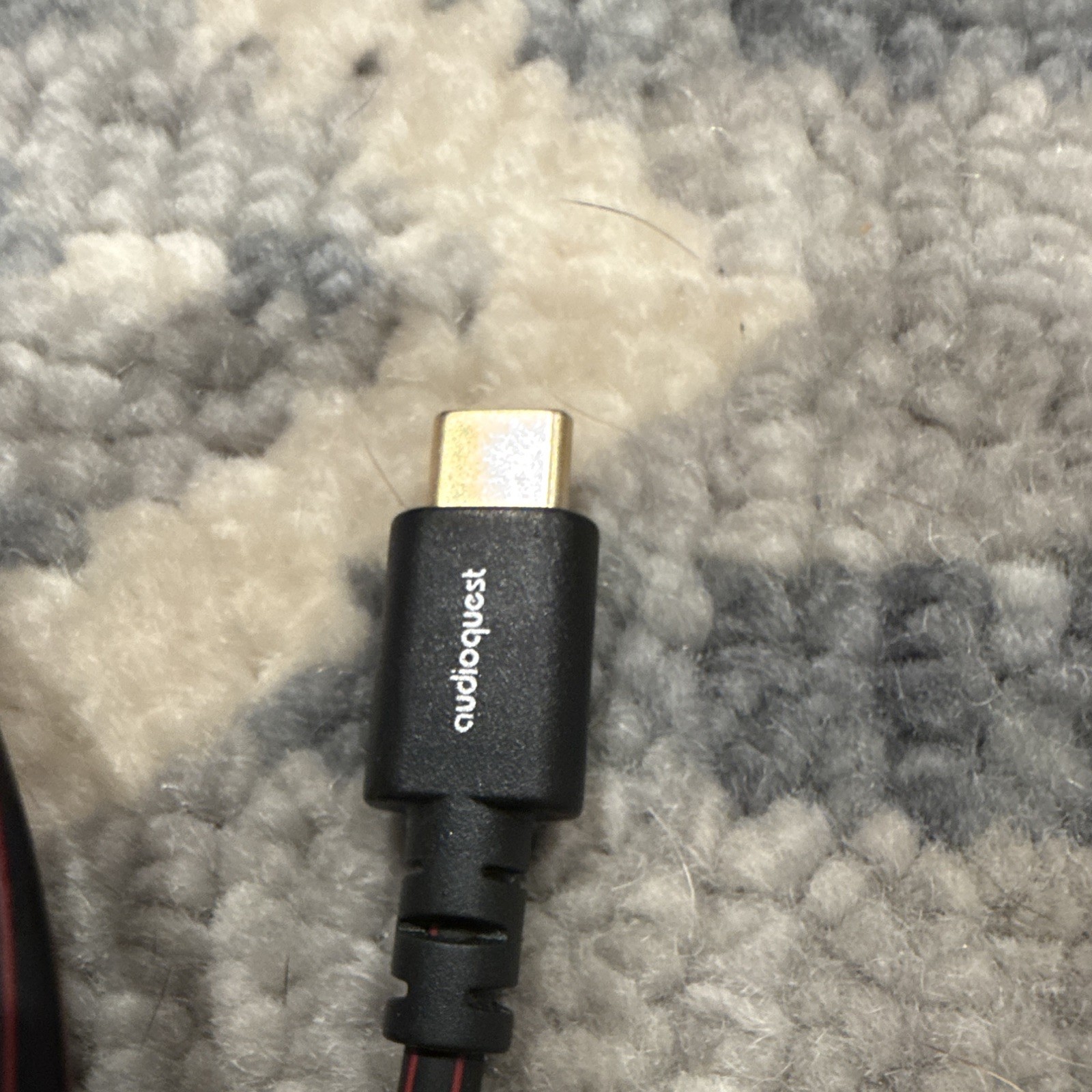AudioQuest Cinnamon USB-A to USB-C Gold-Plated USB Cable Black/Red .75m