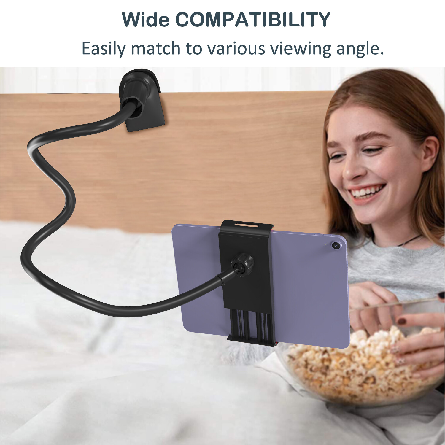 For Apple Samsung PAD Universal Lazy Mount 360º Flexible Gooseneck Tablet Holder