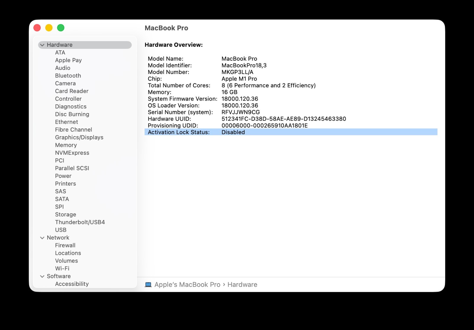 Apple MacBook Pro 14 M1 Pro 14-Core 512GB SSD 16GB RAM – CLEAN