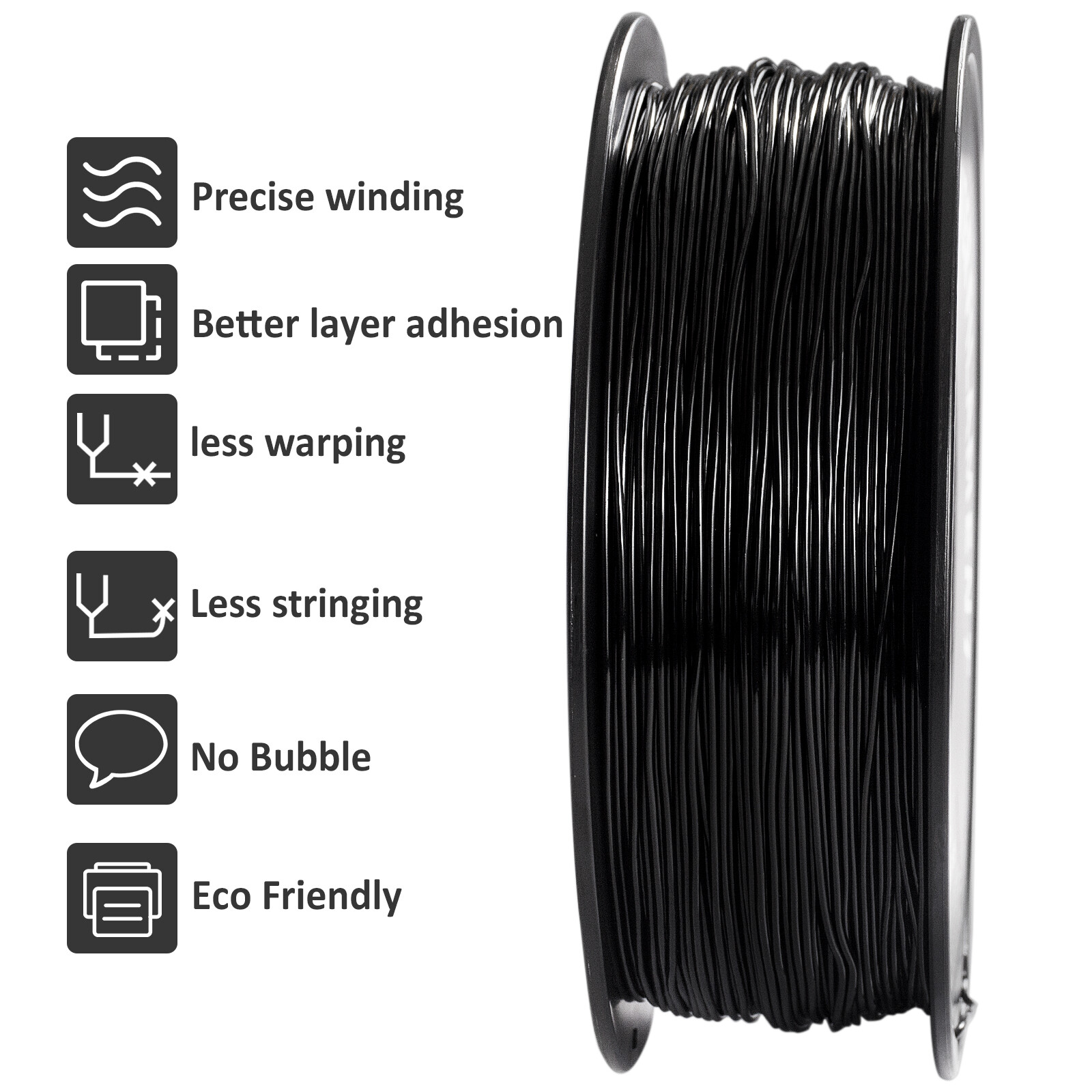 GEEETECH Filament TPU Black 1.75mm 1kg/roll Consumables For FDM 3D Printer US
