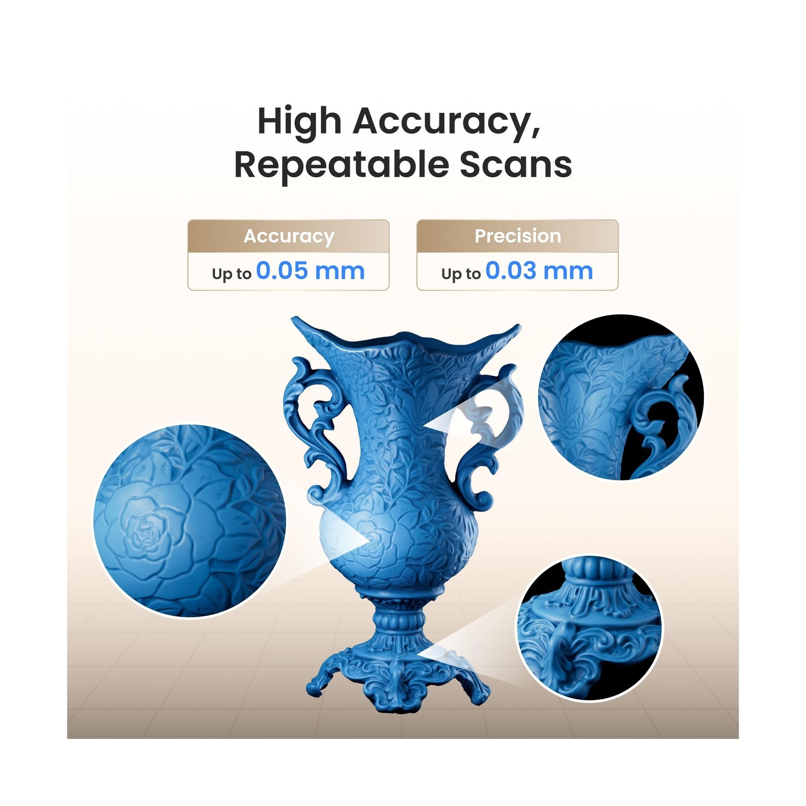 Revopoint INSPIRE 2 3D Scanner for 3D Printing Handheld, Up to 0.03mm Precisi…