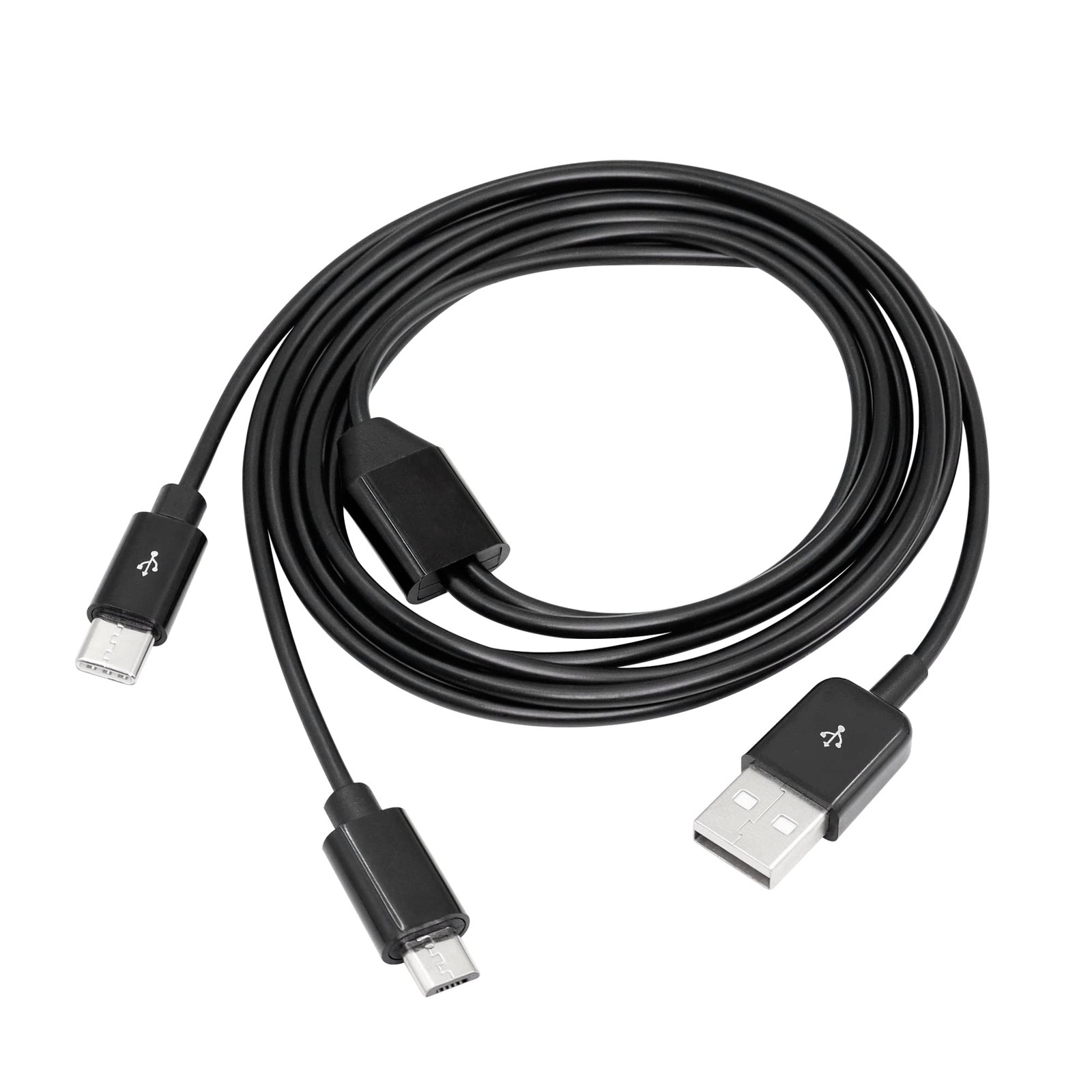 RIIEYOCA Multi Charging Cable, 2 3.28 feet, usb Male 1 to Type c + Micro