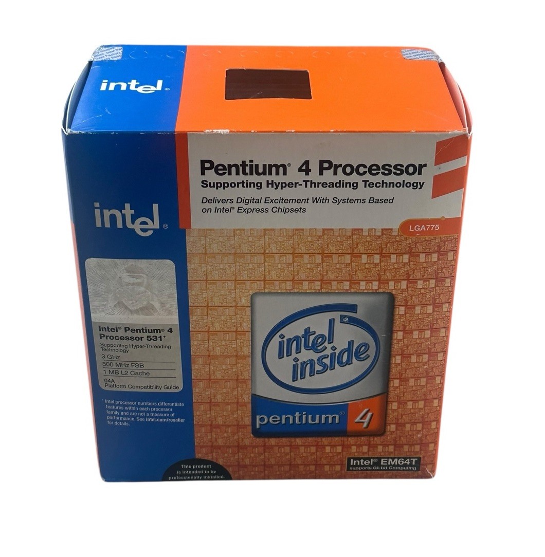 Intel Pentium 4 Processor 531+ LGA775 3GHz 800MHz FSB 1MB L2 Cache New Sealed