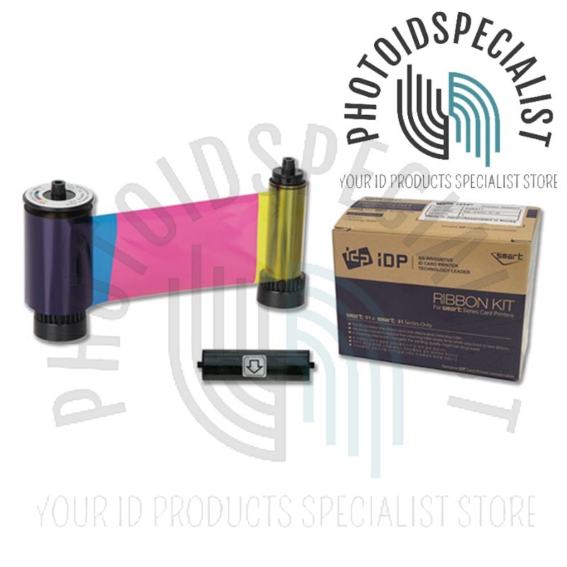 NEW IDP 653313RK YMCKO Color Ribbon Kit & 100 PVC Cards – 100 prints (Smart-21)
