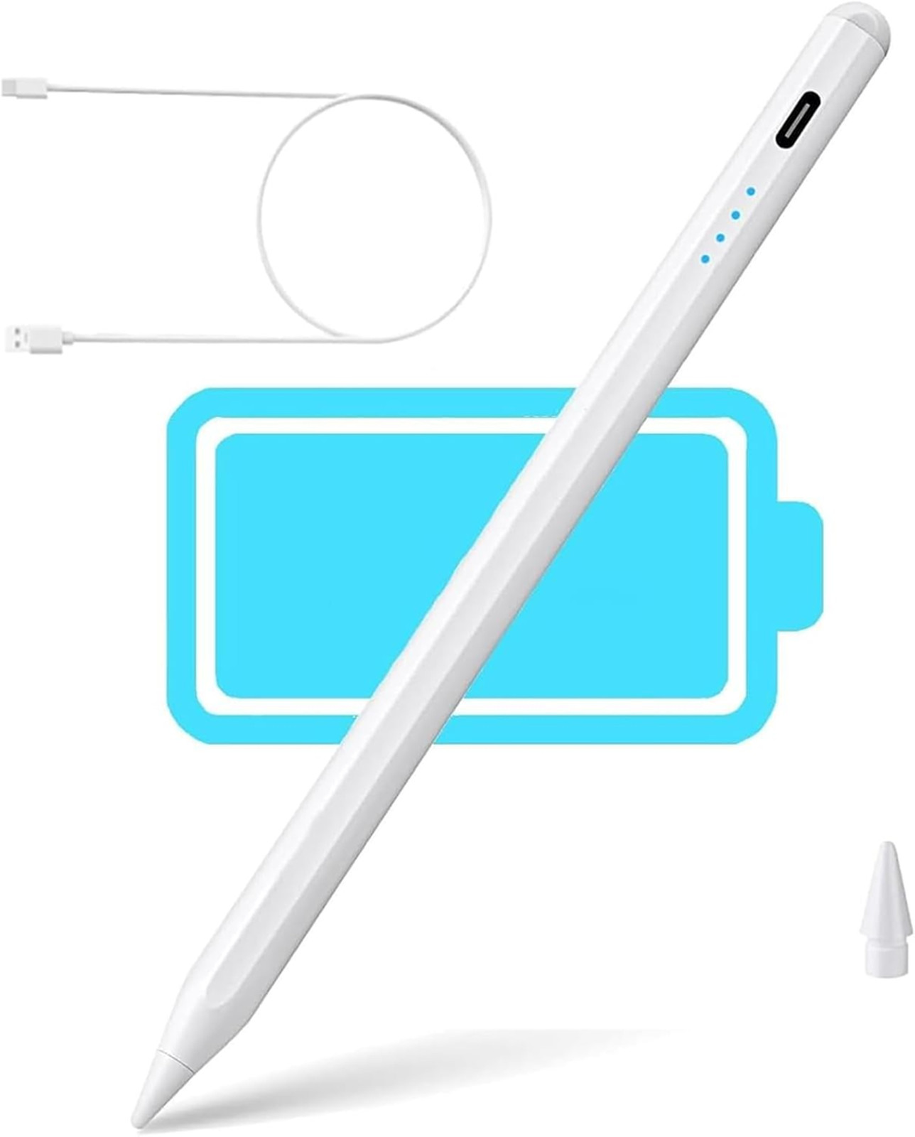 Stylus Pen for iPad with Fast Charging, Tilt Sensitivity, Palm Rejection
