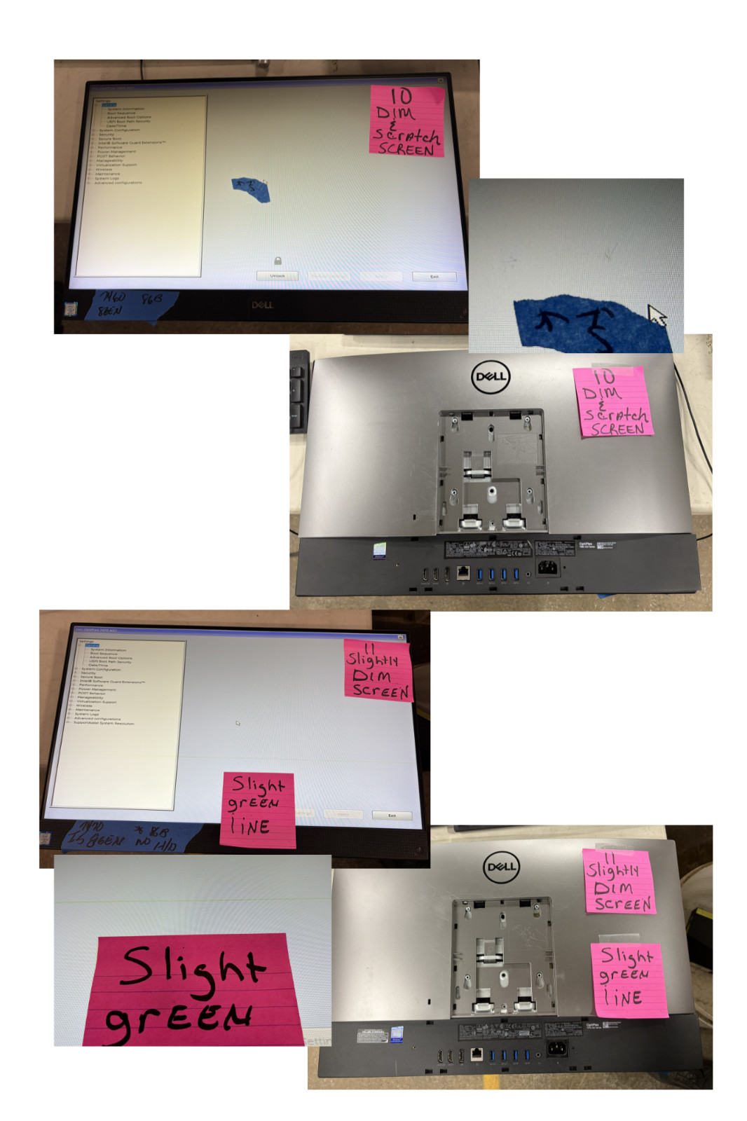 Lot of 27 Dell Optiplex 7460/70/80/90 AIO 8GB RAM i5 8th, 9th, 10th Gen No HDD