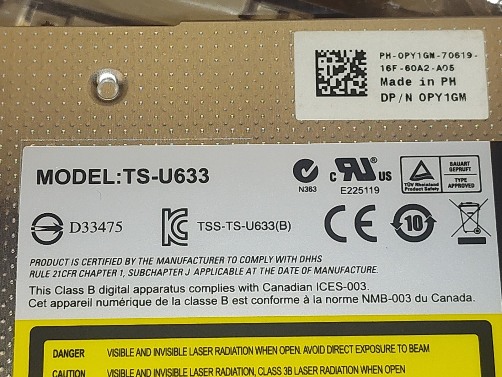 LOT of 2 -NEW DELL TS-U633(B) Super Multi DVDRW Writer Burner Laptop SATA 9.5mm