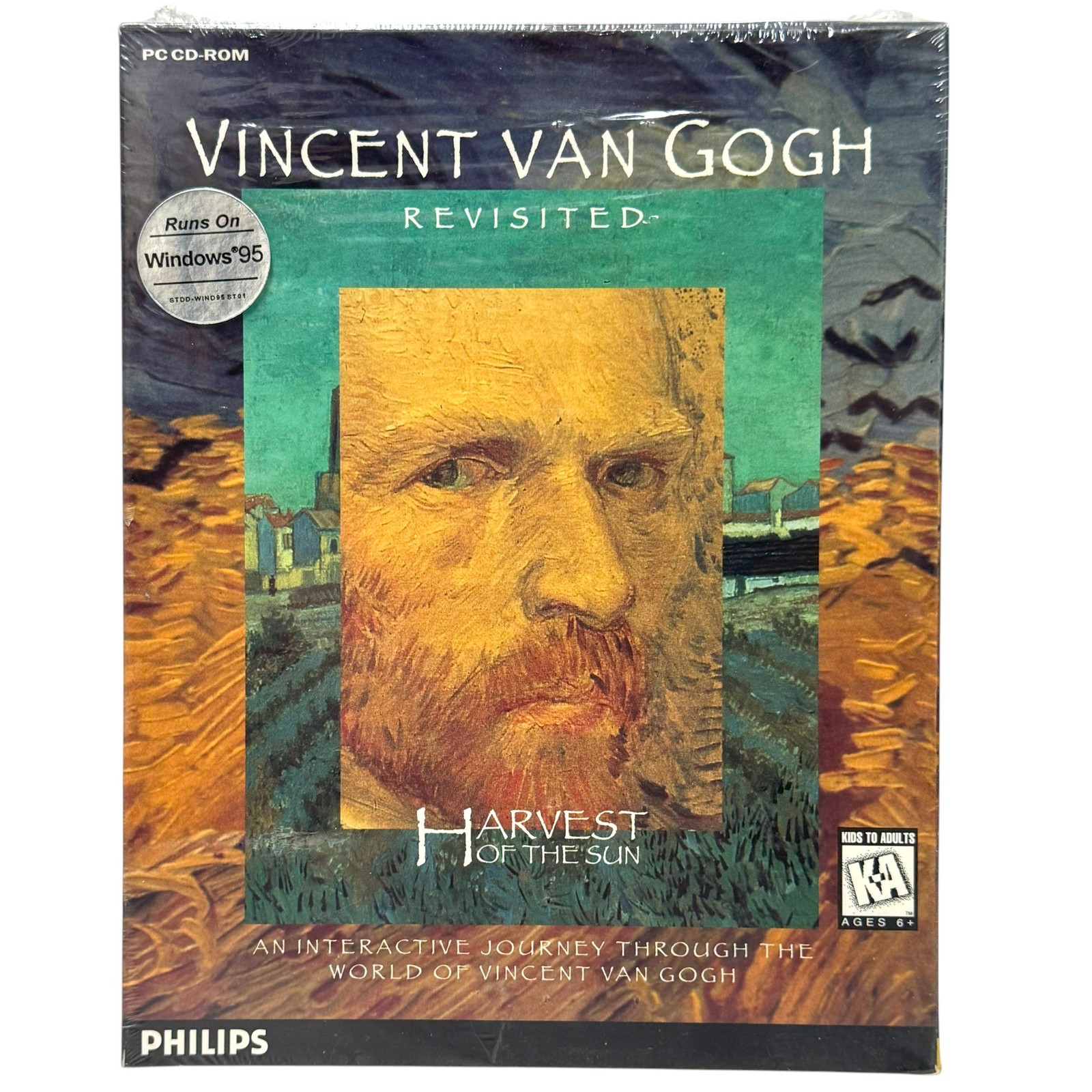 Vincent van Gogh Revisited PC CD-ROM (1995) Windows 95 Multimedia Software