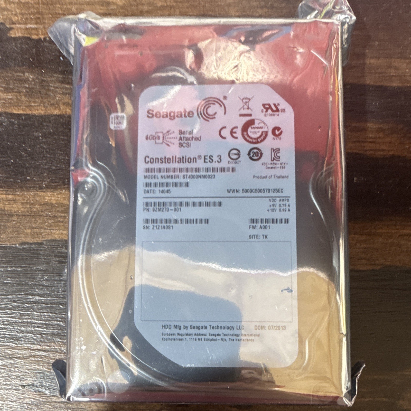 Seagate Constellation ES.3 4TB 3.5″ SAS HDD 7200RPM 128MB Hot Swap ST4000NM0023