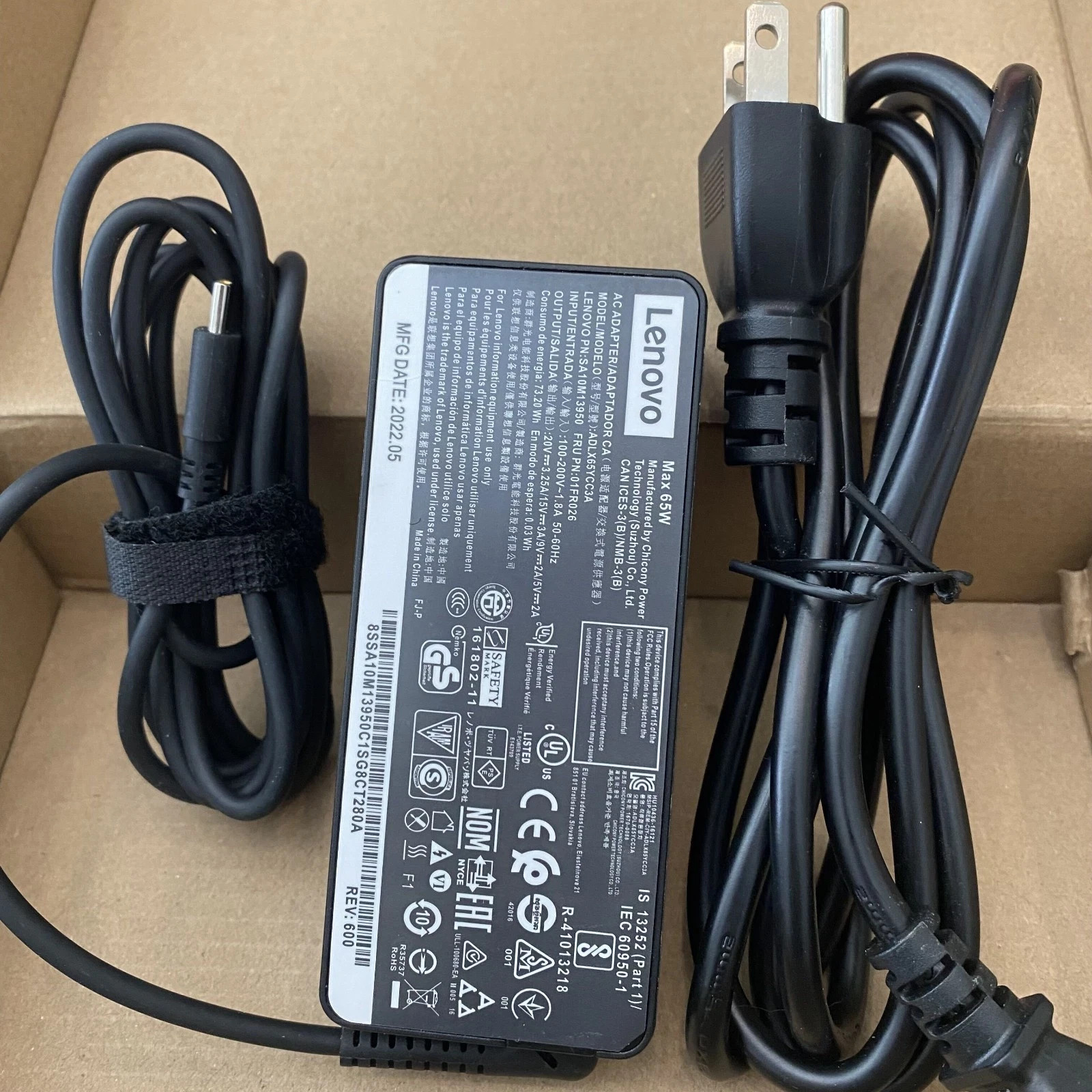 Lot OEM 65W USB-C Type-C Adapter Charger for Lenovo ThinkPad T480 ADLX65YLC3A US